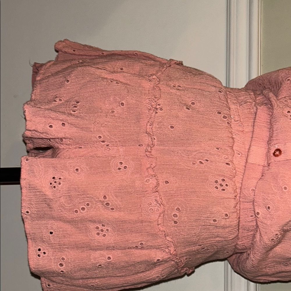 Pink Ruffled Buttoned Tank Top Matching Set - Picture 5 of 9